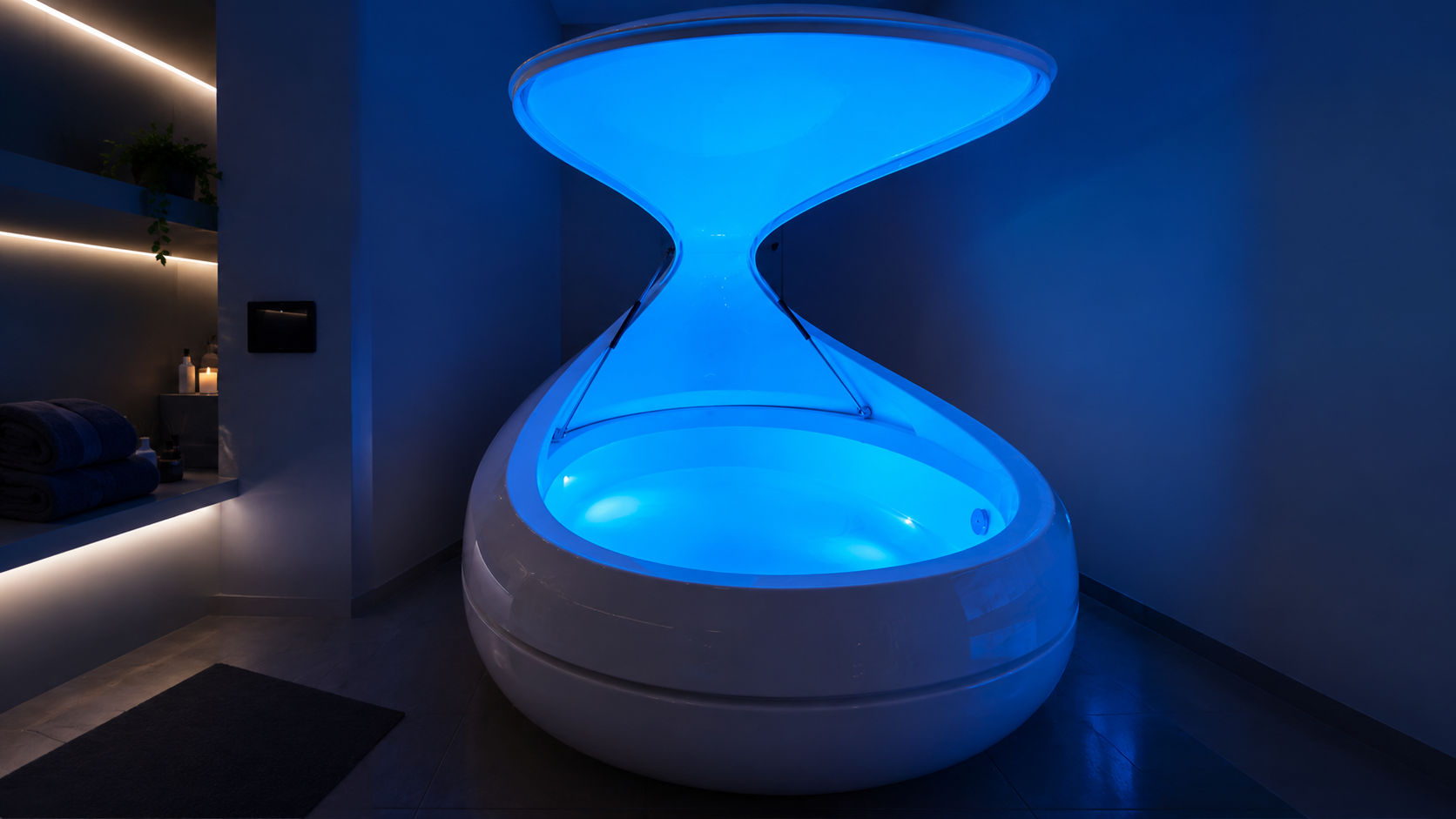 POD de flottaison Zero Gravity Center utilisé pour les expériences d'isolation sensorielle.